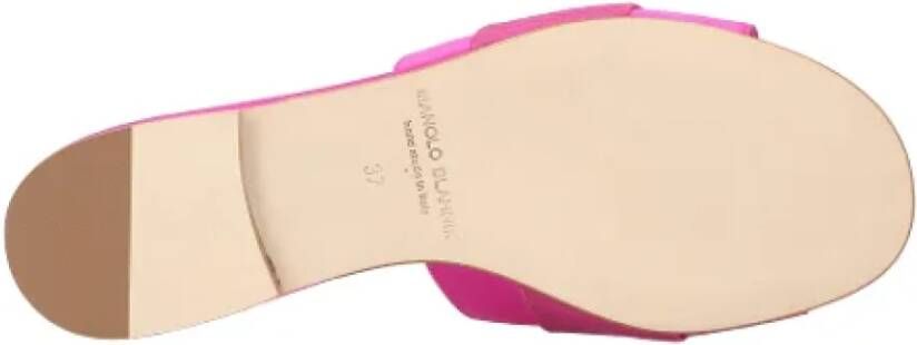 Manolo Blahnik Canvas flats Purple Dames