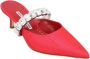 Manolo Blahnik Canvas mules Red Dames - Thumbnail 2