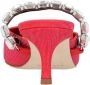 Manolo Blahnik Canvas mules Red Dames - Thumbnail 3