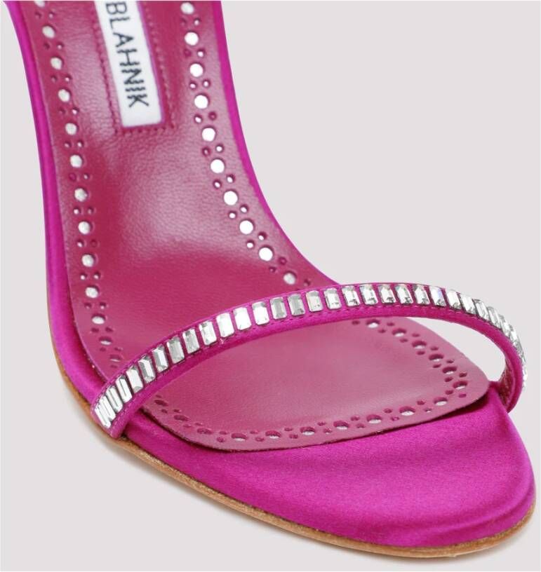 Manolo Blahnik Crinastra Sandaal in Roze Pink Dames