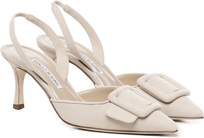 Manolo Blahnik Elegante gehakte Maysli schoenen Beige Dames