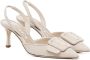 Manolo Blahnik Elegante gehakte Maysli schoenen Beige Dames - Thumbnail 2