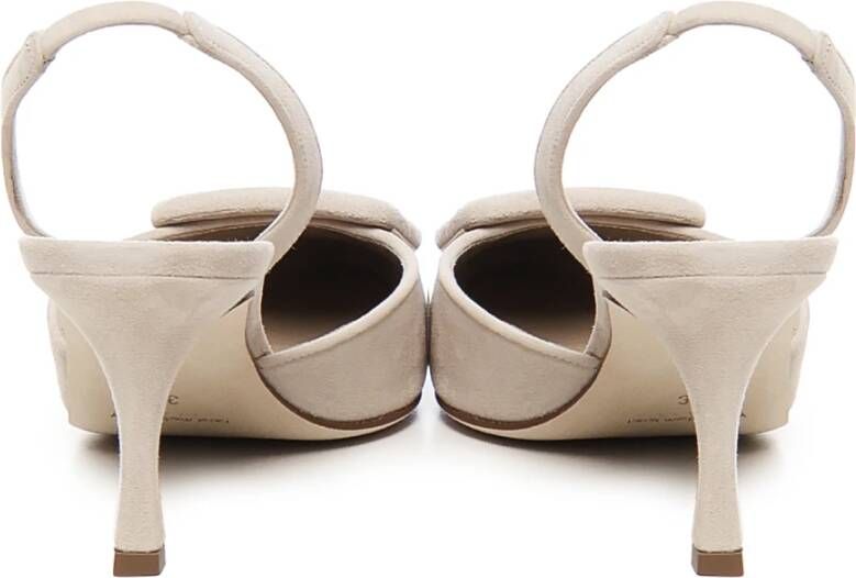 Manolo Blahnik Elegante gehakte Maysli schoenen Beige Dames