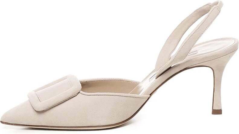 Manolo Blahnik Elegante gehakte Maysli schoenen Beige Dames