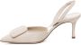 Manolo Blahnik Elegante gehakte Maysli schoenen Beige Dames - Thumbnail 4