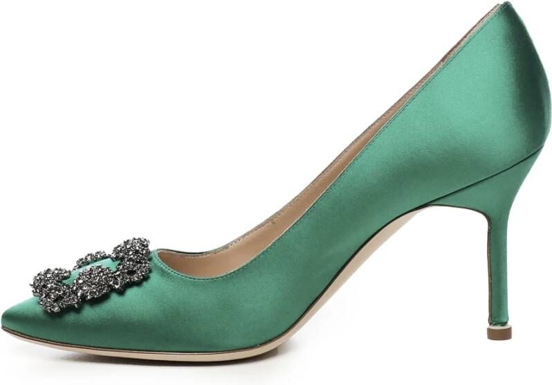 Manolo Blahnik Elegante hak Hangisi schoenen Green Dames