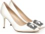 Manolo Blahnik Elegante Hangisi FMC Dames Schoenen White Dames - Thumbnail 2