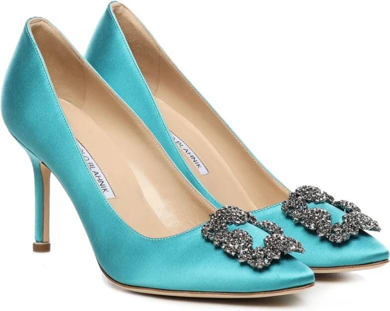 Manolo Blahnik Elegante Hangisi FMC Damesschoenen Blue Dames