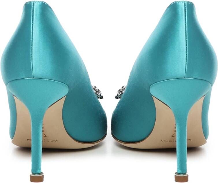 Manolo Blahnik Elegante Hangisi FMC Damesschoenen Blue Dames