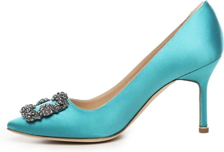 Manolo Blahnik Elegante Hangisi FMC Damesschoenen Blue Dames