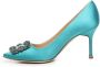 Manolo Blahnik Elegante Hangisi FMC Damesschoenen Blue Dames - Thumbnail 4