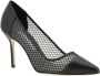 Manolo Blahnik Elegante Leren Mesh Stiletto Pumps Black Dames - Thumbnail 2