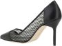 Manolo Blahnik Elegante Leren Mesh Stiletto Pumps Black Dames - Thumbnail 3