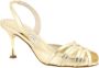 Manolo Blahnik Elegante Leren Stiletto Sandalen Yellow Dames - Thumbnail 2