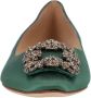 Manolo Blahnik Fabric flats Green Dames - Thumbnail 4