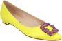 Manolo Blahnik Fabric flats Yellow Dames - Thumbnail 2