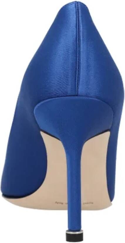 Manolo Blahnik Fabric heels Blue Dames