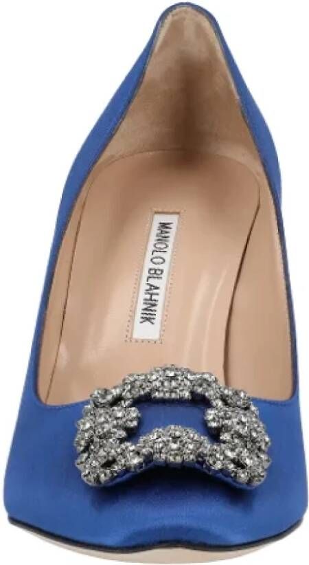 Manolo Blahnik Fabric heels Blue Dames