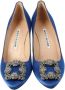 Manolo Blahnik Fabric heels Blue Dames - Thumbnail 3