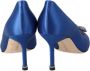 Manolo Blahnik Fabric heels Blue Dames - Thumbnail 4