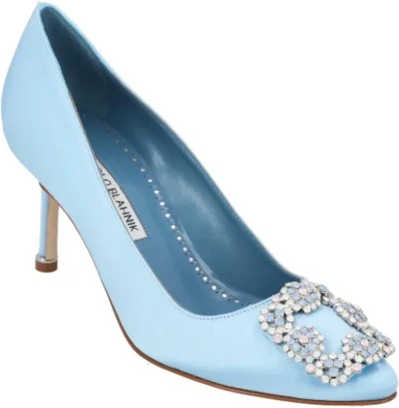 Manolo Blahnik Fabric heels Blue Dames