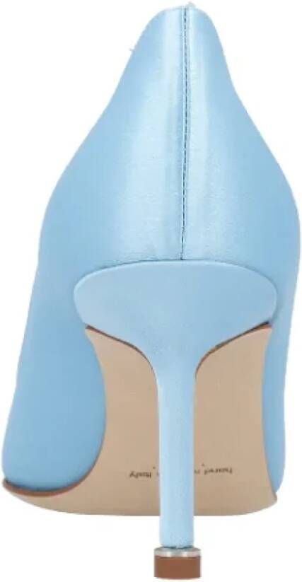 Manolo Blahnik Fabric heels Blue Dames