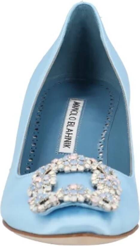 Manolo Blahnik Fabric heels Blue Dames