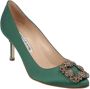 Manolo Blahnik Fabric heels Green Dames - Thumbnail 2