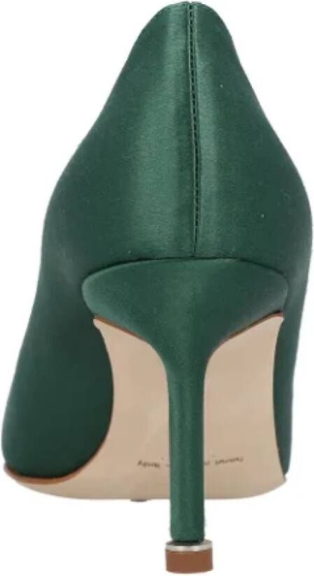 Manolo Blahnik Fabric heels Green Dames