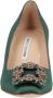 Manolo Blahnik Fabric heels Green Dames - Thumbnail 4