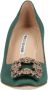 Manolo Blahnik Fabric heels Green Dames - Thumbnail 5