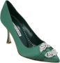 Manolo Blahnik Fabric heels Green Dames - Thumbnail 2