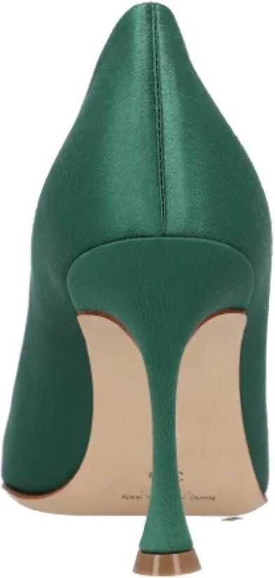 Manolo Blahnik Fabric heels Green Dames