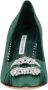 Manolo Blahnik Fabric heels Green Dames - Thumbnail 4