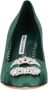 Manolo Blahnik Fabric heels Green Dames - Thumbnail 5