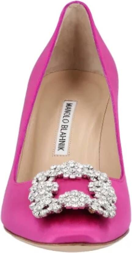 Manolo Blahnik Fabric heels Pink Dames