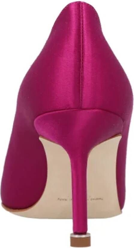 Manolo Blahnik Fabric heels Pink Dames