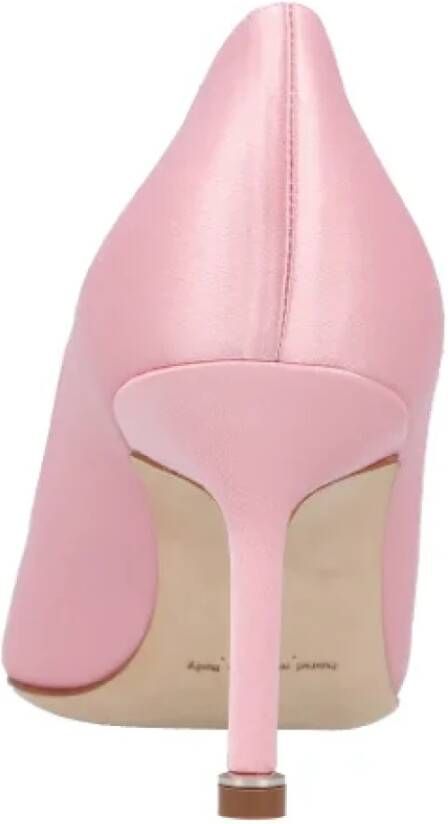 Manolo Blahnik Fabric heels Pink Dames