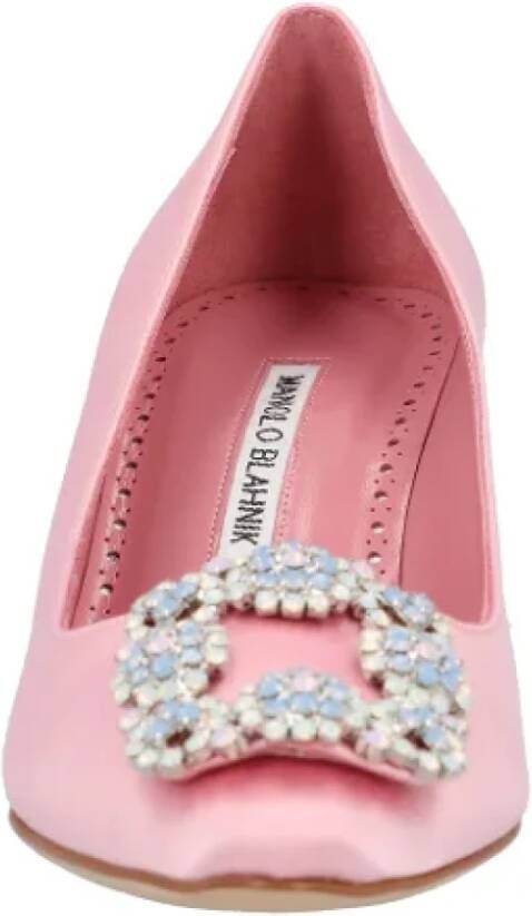 Manolo Blahnik Fabric heels Pink Dames