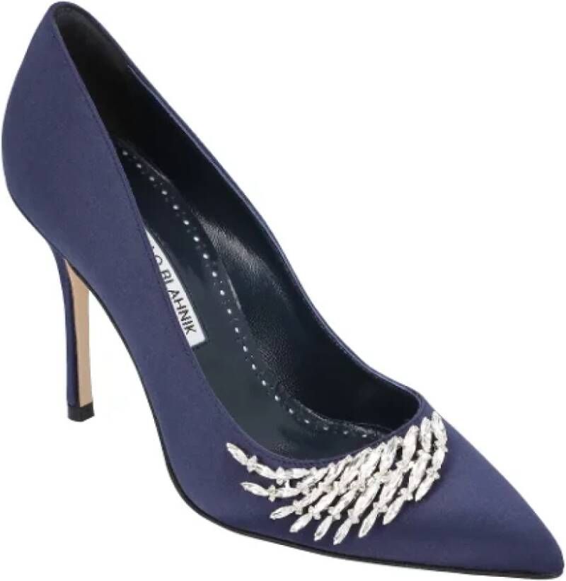 Manolo Blahnik Fabric heels Purple Dames