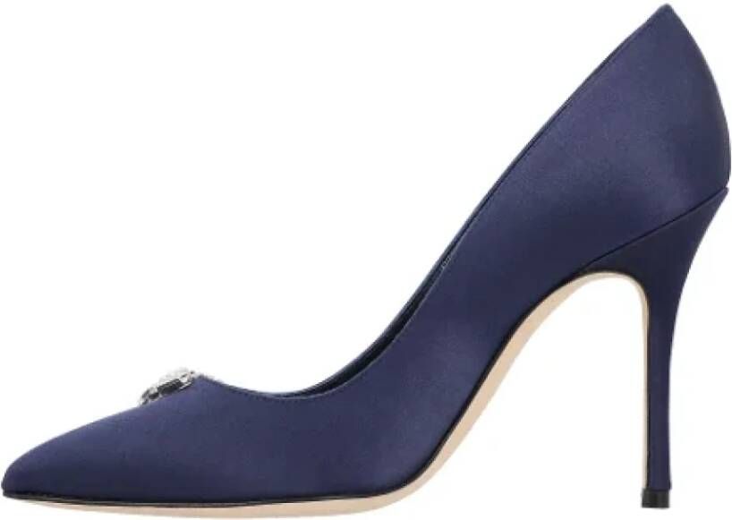 Manolo Blahnik Fabric heels Purple Dames