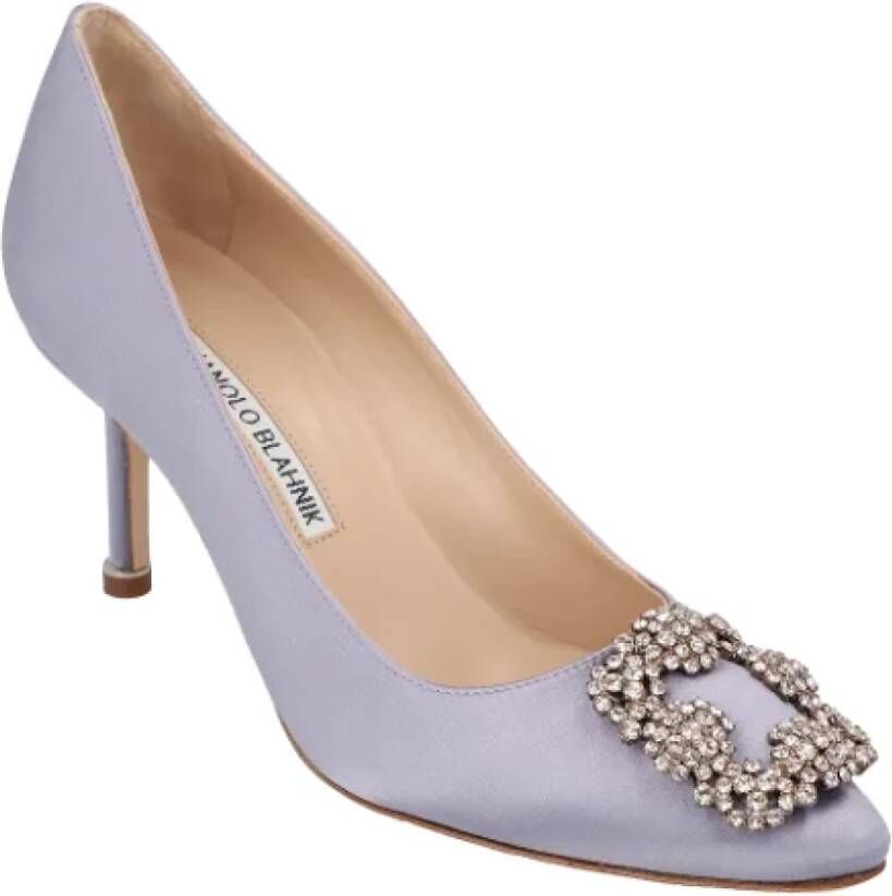 Manolo Blahnik Fabric heels Purple Dames