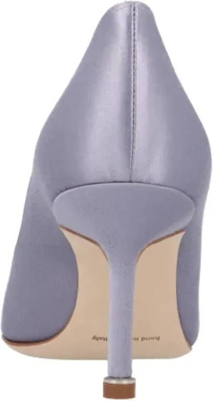 Manolo Blahnik Fabric heels Purple Dames