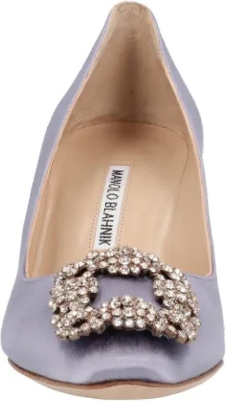 Manolo Blahnik Fabric heels Purple Dames