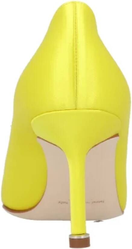 Manolo Blahnik Fabric heels Yellow Dames