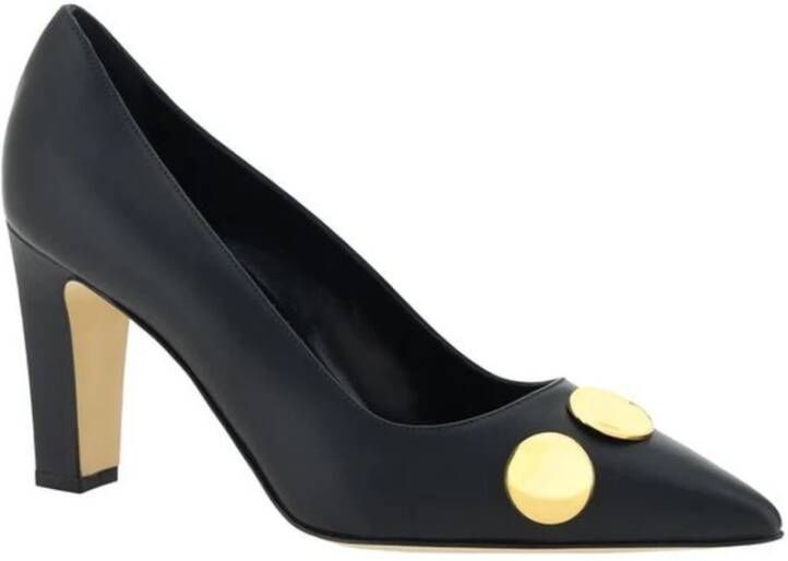 Manolo Blahnik Geometrische Leren Pumps met Sferen Black Dames