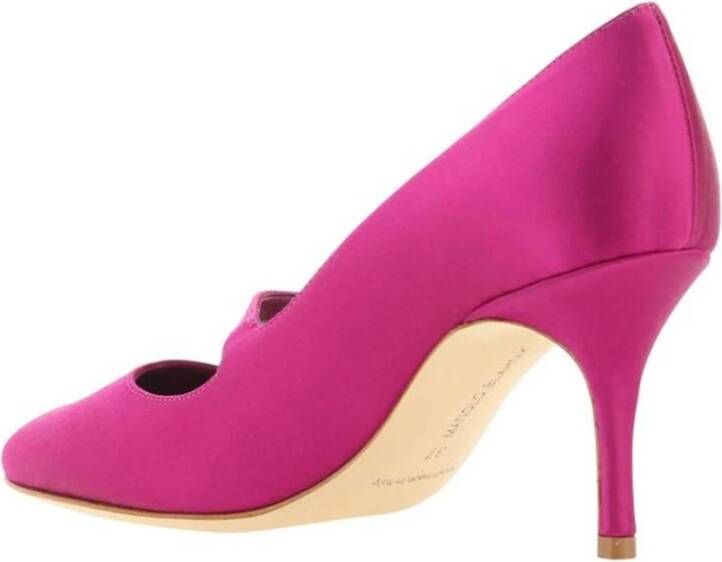 Manolo Blahnik Gesp Detail Stiletto Hak Pumps Pink Dames