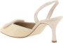 Manolo Blahnik Gestanste gesp Almond Toe Pumps Beige Dames - Thumbnail 3