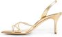 Manolo Blahnik Goudnappa Leren Stiletto Hak Sandaal Yellow Dames - Thumbnail 2