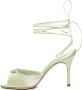 Manolo Blahnik Groene sandalen met kristallen en kegelhak Green Dames - Thumbnail 8